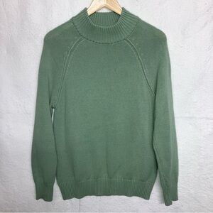 Casual Classic 89th & Madison 100% Cotton Green Crew Neck Sweater
